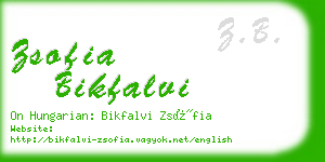 zsofia bikfalvi business card